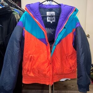 Vintage dash life’s adventures neon jacket size medium